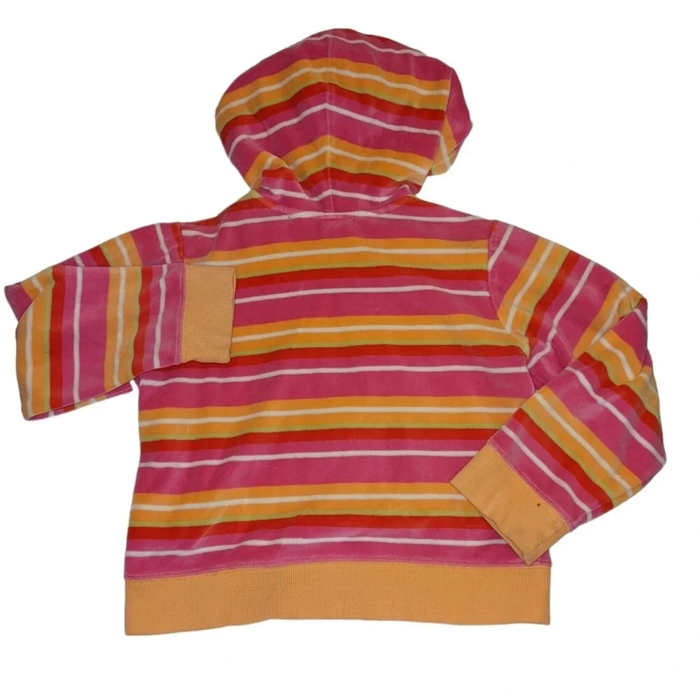 Gymboree retro Pink and orange velour striped‎ jacket size 8